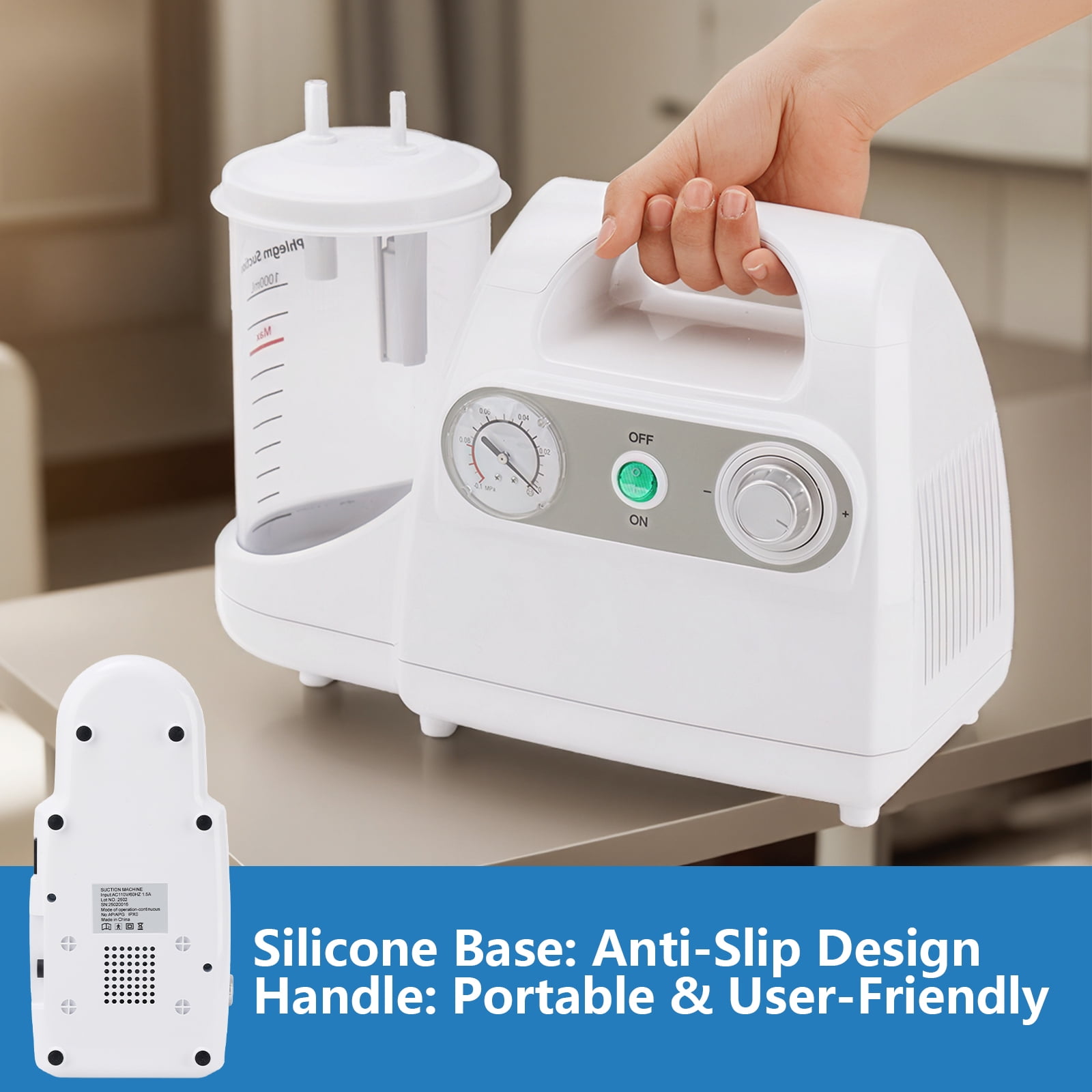 Electric Suction Machine for Home Use, Negative Pressure Suction Device for Elderly,, Children