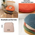 thumbnail image 6 of Pakyozj Chair Pads for Dining Chairs with Ties, Seat Cushions for Kitchen Chairs Farmhouse, D-Shaped Dining Room Chair Cushions Non Slip, Thick Washable Chair Cushion Pads 16*16in, 6 of 8
