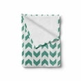 thumbnail image 2 of Mint Soft Flannel Fleece Throw Blanket, Abstract Zigzag Chevron Tribal Pattern with Minimalist Effects Modern Boho Design, Cozy Plush for Indoor and Outdoor Use, 50" x 60", Teal White, by Ambesonne, 2 of 6