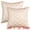 Beige, variant on Unique Bargains 2pcs Satin Throw Pillow Covers for Sofa Bed Room Beige 18" x 18"
