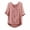 Pink, variant on MIUOWANP Women's Casual Linen Tops Summer Solid Color Temperament V-neck Loose Comfy 3/4 Sleeve Top Beige XXL