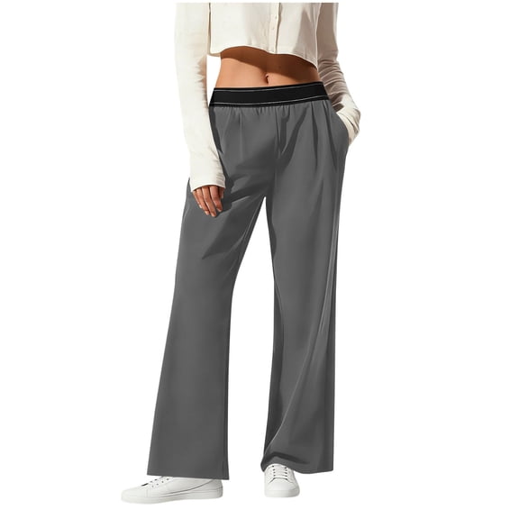 Vibrex Womens Dress Pants Wide Leg Stretchy Work Pants Pull On Business Casual Trousers Slacks for Women with Pockets Women's UPF 50 Trousers