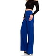 thumbnail image 3 of jovati Pantalon Palazzo Fluide pour Femmes Taille Haute Mode Uni Ample Grand Long, 3 of 9