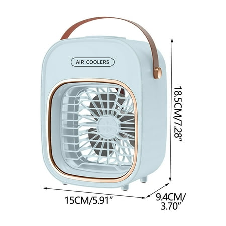 

miaomiaoke New Small Fan Rechargeable Spray Humidification Wa Ter Cooled Fan Office Desktop Usb Portable Countertop Mini Fan