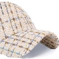 thumbnail image 5 of Xijirk Baseball Cap Textured Woven Curved Brim Fashion Hat for Daily Casual Street Travel Outdoor Wear,Khaki,One Size, 5 of 5