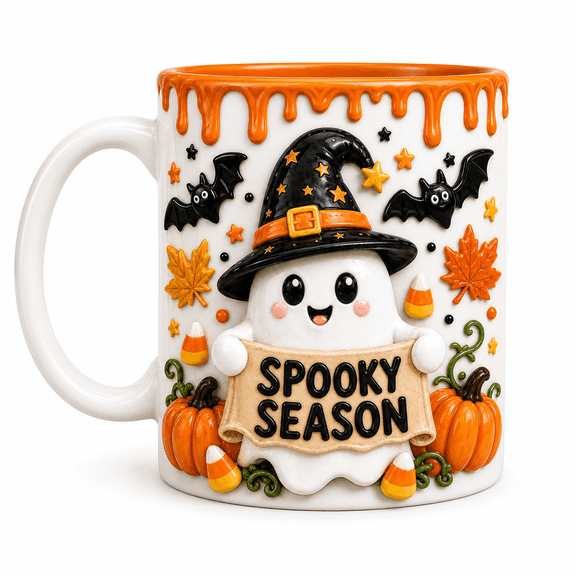 Personalized Coffee Mug Halloween Ghost Ceramic for Morning Coffee Halloween Gift