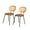 Brown, variant on ExOffice Modern Dining Chairs,Rattan Cane Back Side Chairs with Faux Leather Upholstered Seat,Comfy Dining Table Chairs Set of 2,Brown