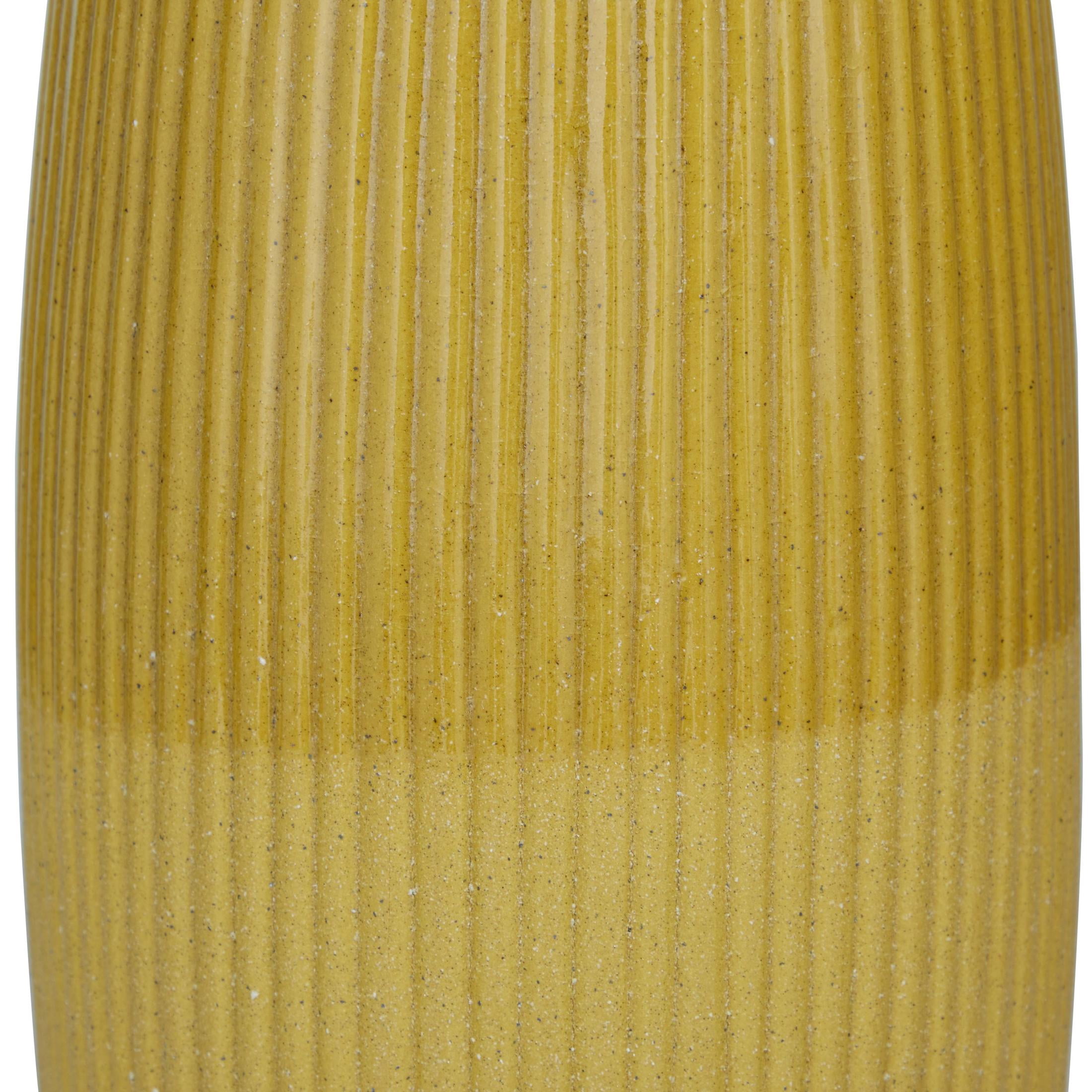 CosmoLiving by Cosmopolitan 18", 14"H Yellow Ceramic Vase, Set of 2