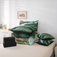 thumbnail image 5 of Feelyou Watercolor Marble Women Bedding Comforter Set 7 Pieces, Luxury Fashion Lime Green Full Bedding Set, Fashion Abstract Ombre Reversible Fitted Sheet Flat Sheet, Breathable Home Decor, 5 of 7