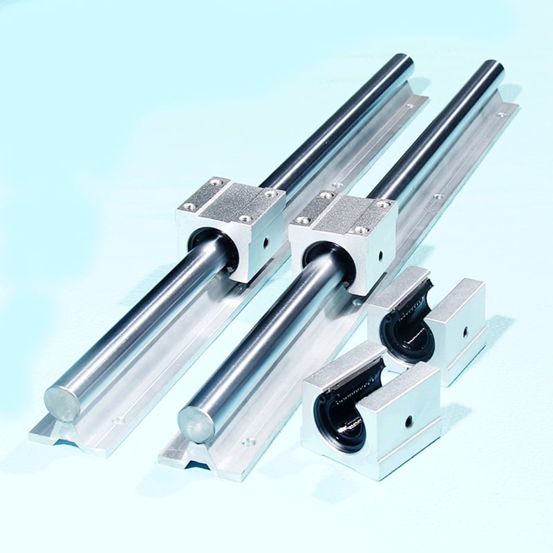 INTBUYING Linear Rail Guide 2X SBR12-1500mm Linear Slide Rail with 4 SBR12UU Block Shaft Bearing