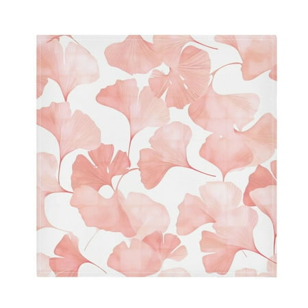 

Napkin Satin Napkin 20*20Inchx4 Kitchen Towel Dinner Plate Towel Decorative Towel Napkin Tea Towel Suitable For Kitchen Table Pink Leaf