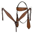 thumbnail image 3 of 17 In Comfytack Western Horse Barrel Racing Trail Pleasure American Leather Saddle Tack Set With Reins Brown, 3 of 8