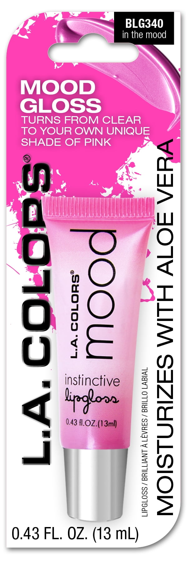 L.A. Colors Lip Gloss, Mood Gloss, 0.43 fl oz