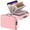 pink, variant on Fire-Resistant Document Storage Box with Lockable Lid and Carrying Strap, Hard Shell Accordion File Organizer for Portable Home and Office Use, Multi-Layer Secure File Protection Case