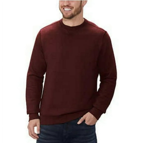 G.H. Bass & Co. Men's Pullover Crew Sweatshirt (Corazon HTR, Small)