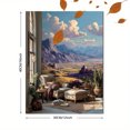 thumbnail image 3 of Wide Abstract Mountain Nature Canvas Print, Minimalist Landscape Art for Office Living Room Bedroom, 3 of 8