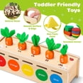 thumbnail image 3 of Juguetes Montessori para niños pequeños de 1, 2 y 3 años, caja de clasificación de colores y formas de madera, juguetes de aprendizaje temprano para más de 12 meses, 3 of 5