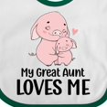 thumbnail image 4 of Inktastic Pink Piggies My Great Aunt Loves Me Boys or Girls Baby Bib, 4 of 4
