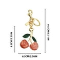 thumbnail image 2 of Cherry Bag Charm Purse Charms Keychain- Car Cherry Accessories keychian Gifts for Women Christmas Gifts For Women Valentine Bag Gifts For Women(Pink), 2 of 7