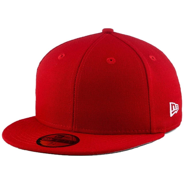 Gorra New Era Blank Custom 59FIFTY ajustada con pico plano rojo