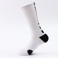 thumbnail image 1 of 5 calcetines de baloncesto para hombres, calcetines deportivos acolchados de rendimiento para hombres con compresión de arco para ciclismo baloncesto, 1 of 5