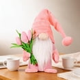 thumbnail image 2 of Spring Decor, 15in Handmade Plush with Tulip Bouquet Decorations for Home Classroom Office Shop, Mother's Day Teachers' Day Easter Gifts (1, Pink), 2 of 7