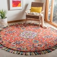 thumbnail image 2 of SAFAVIEH Aspen Nikeisha Floral Wool Area Rug, Red/Gold, 5' x 5' Round, 2 of 8