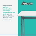thumbnail image 4 of Open Box Peakform Folding Banquet Table for Indoor or Outdoor Use, 34", White, 4 of 10