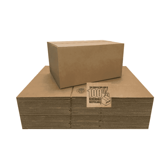 UOFFICE  Single Wall Standard Moving Boxes, 18" x 14" x 12", 40 Count, 1 Pack