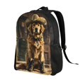 thumbnail image 2 of Haiem Western Cowboy Golden Retriever Backpack - Stylish and Durable 15-inch Laptop Backpack with Waterproof Oxford Fabric, 2 of 8