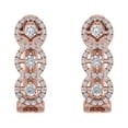 thumbnail image 2 of 3/8 Carat Diamond Hoop Earrings in 10K Rose Gold, 2 of 3