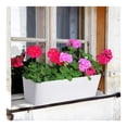 thumbnail image 3 of Plastic Rectangle Pot,1Pack White Portable Planter Windowsill Box for Indoor,12x3.8x4.6In Reusable Herb Planter for Garden,Balcony,Office, 3 of 6