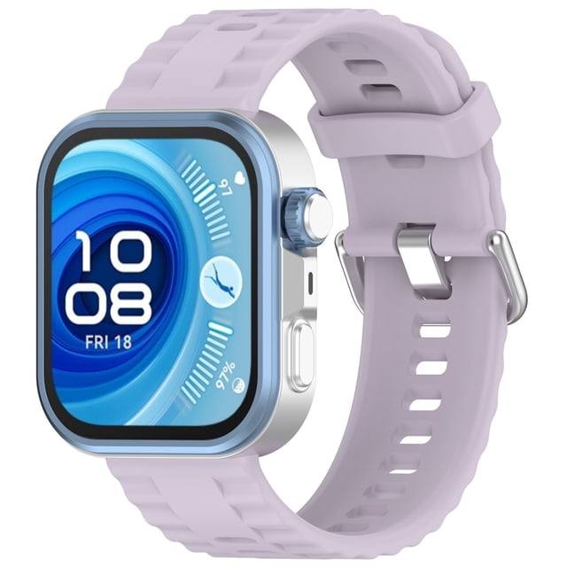Fit4 Pro Smart Watch Replacement Band Durable Silicone Strap With Secure Silver Buckle Accessory