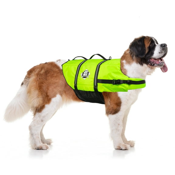Fido Pet Products 1600 Xl - Safety Neon Yellow Nylon Dog Life Jacket