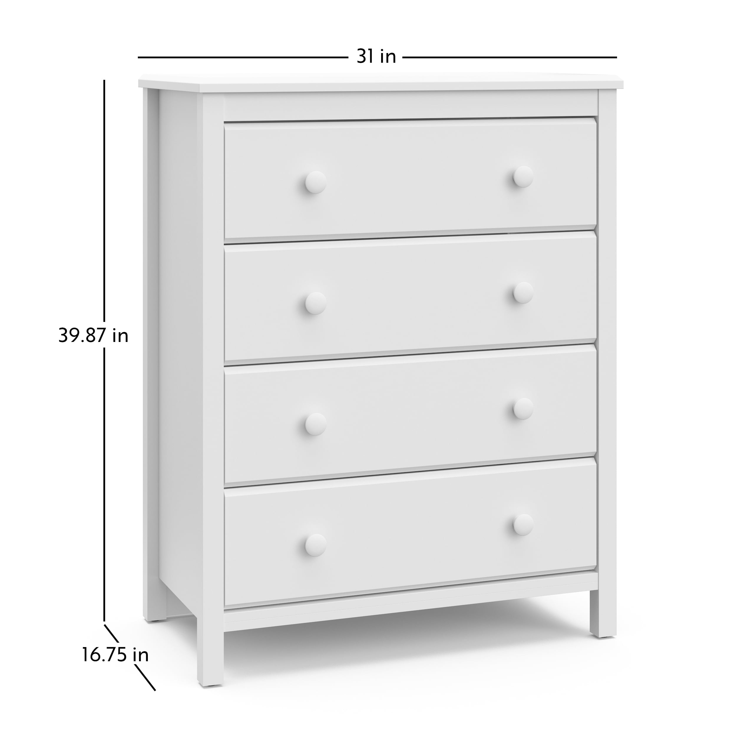 Storkcraft Alpine 4 Drawer Dresser Chest White Walmart Com
