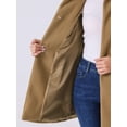 thumbnail image 6 of INSPIRE CHIC Women's Coat Mid Length Stand Collar Single Breasted Winter Outerwear Overcoat Camel XS, 6 of 7