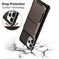 thumbnail image 5 of for iPhone 14 Pro Case Wallet Cover 4-Card Credit Card Holder ID Slot Scratch Resistant Dual Layer Hybrid Protective Hard Shell Rugged TPU Bumper Armor Case for iPhone 14 Pro case 6.1" Gun, 5 of 6