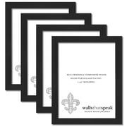 wallsthatspeak 4x10 Black Picture Frame for Puzzles Posters Photos or Artwork, Set of 4