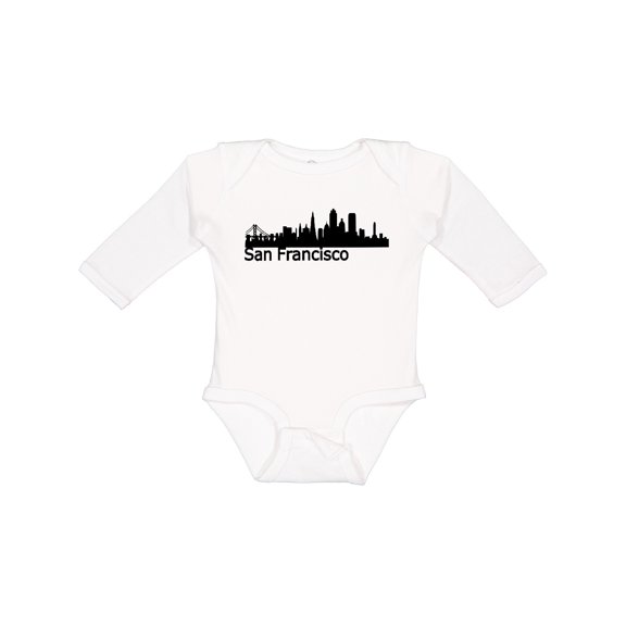 Inktastic San Francisco Skyline Boys or Girls Long Sleeve Baby Bodysuit