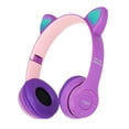 thumbnail image 2 of de Gato Auriculares Inalámbricos Estéreo RGB Orejeras Suaves Auriculares únicos para Jugadores Auriculares para Juegos Teléfonos Inte Púrpura B CUTICAT Auriculares inalámbricos Cat Ear, 2 of 8