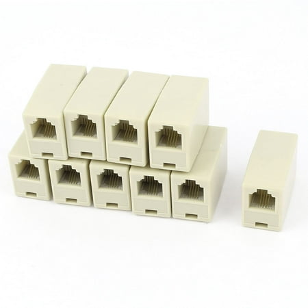 - 10pcs 8P4C RJ-11 Phone Line Cable Coupler Connector Socket Adapter
