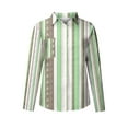 thumbnail image 4 of under 10.00 LYXSSBYX Womens Tops Long Sleeve under $15 Womens Fashion V Neck Striped Roll Up Sleeve Button Down Blouses Tops With Pocket Loose Shirt, 4 of 8