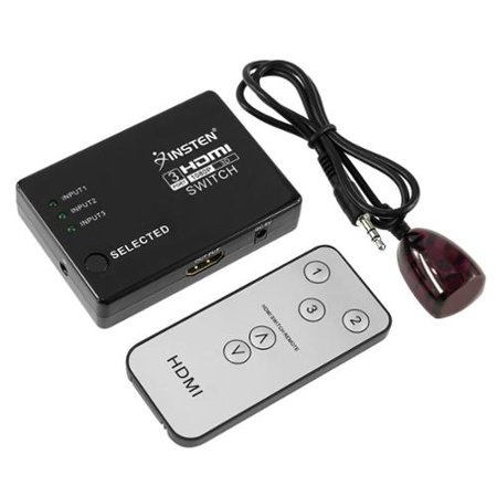 Insten 3 Port 3×1 1080P HDMI Intelligent AUTO Switch Splitter Switcher HUB Box Cable & IR Remote for LCD HDTV PS4 PS3 xBox 360 One Laptop PC Insten 3 Port 3×1 1080P HDMI Intelligent AUTO Switch Splitter Switcher HUB Box Cable & IR Remote for LCD HDTV PS4 PS3 xBox 360 One Laptop PC