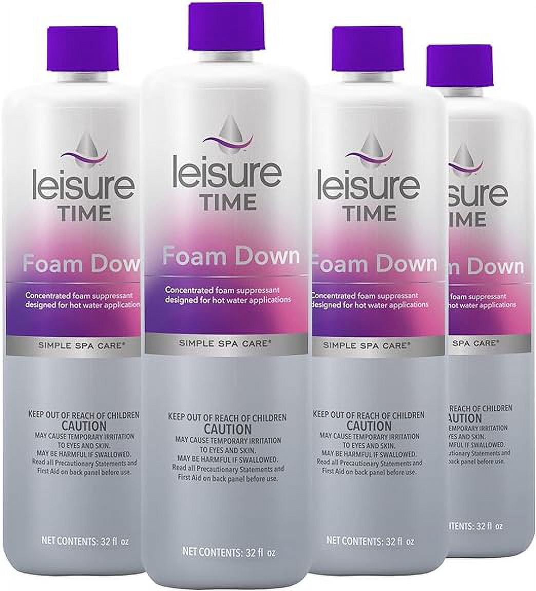 Leisure Time HQ-04 Foam Down for Spas and Hot Tubs (4 Pack), 32 oz