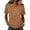 20# Brown, variant on Women's Leopard Print V Neck T-Shirt Casual Short Sleeve Curved Hem Regular Fit Summer Tee Top for Daily Wear Army Green L