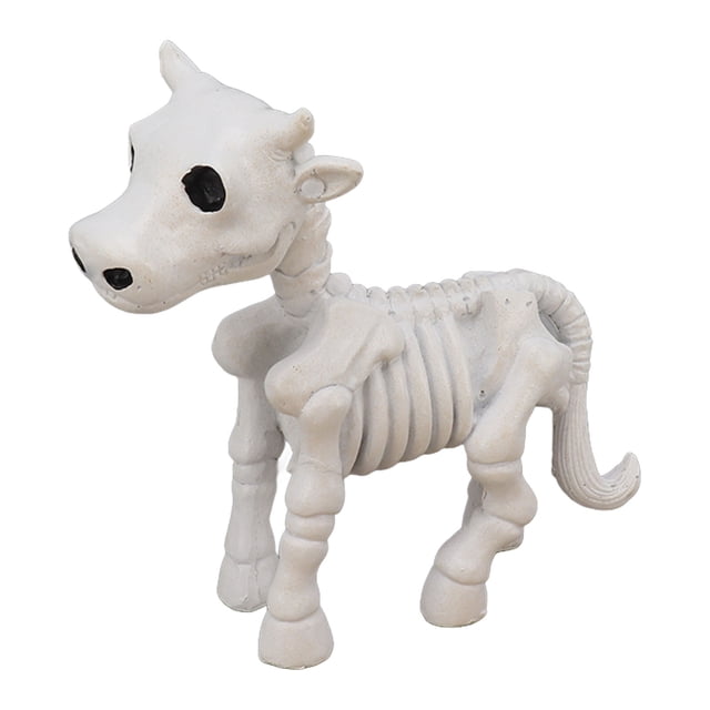 Decoración de esqueleto de vaca de Halloween, estatua de esqueleto de vaca de resina resistente al agua, divertida e innovadora, para jardín y Patio al aire libre