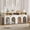 White, variant on Kicctian 71" Wide Double Dog Crate Furniture for 2 Medium Dogs, Heavy-Duty Wooden Kennel with 3 Storage Shelves, Black