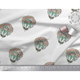 thumbnail image 3 of Soimoi Polyester Crepe Fabric Leaves & Floral Block Decor Fabric Printed Yard 52 Inch Wide, 3 of 3