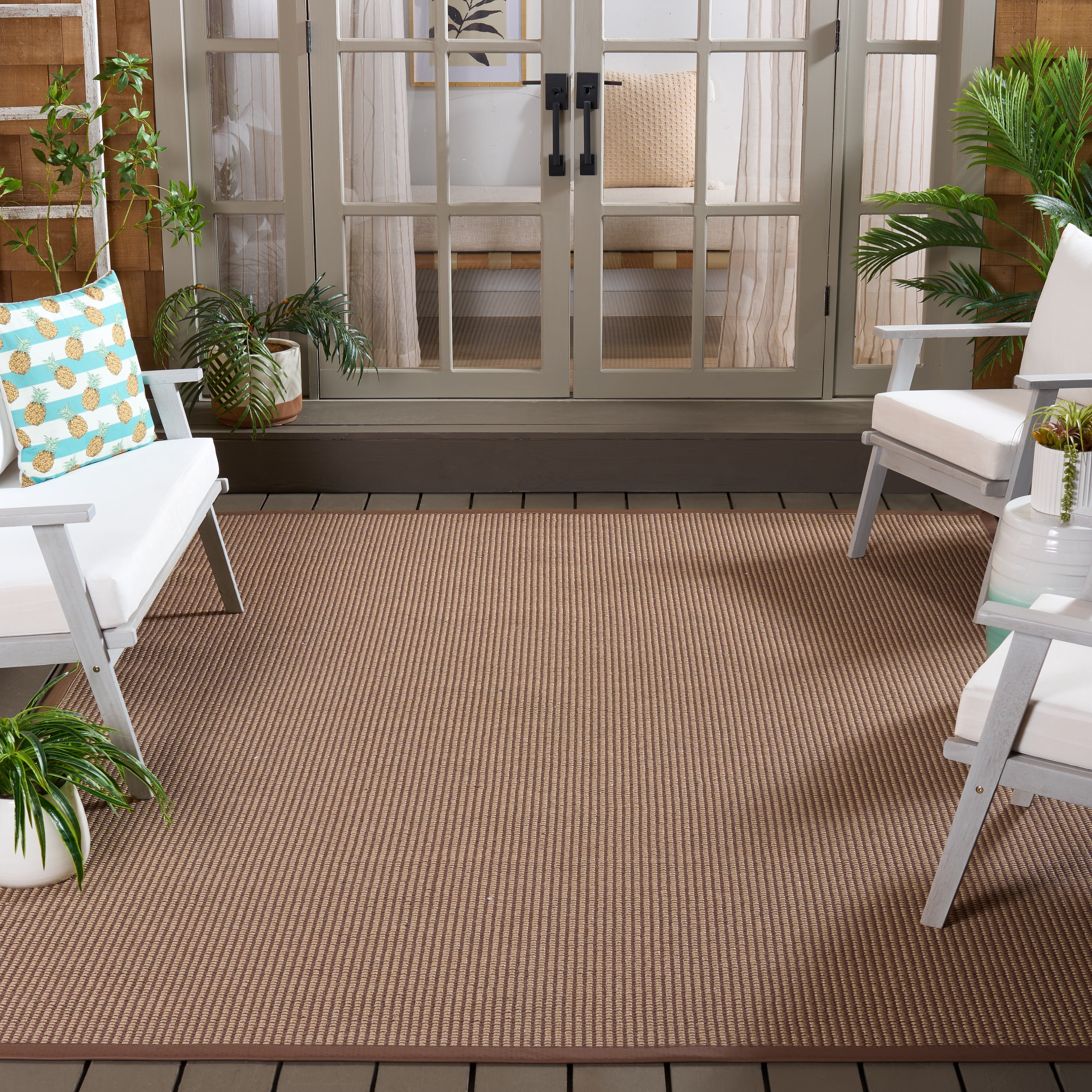Safavieh Napa Faux Sisal Jorie Solid Area Rug, Marble/Brown, 6' x 9'