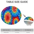 thumbnail image 6 of Colorful Tie Dye Pattern Round Fitted Tablecloth with Elastic Edge,Dining Table Cover Waterproof,Outdoor Round Tablecloth for Camping,Dining,Indoor and Outdoor, 6 of 7